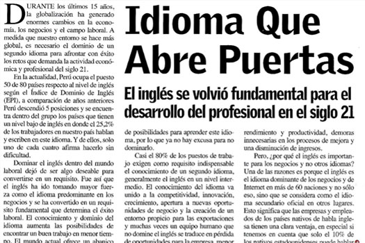 ingles para desarrollo profesional